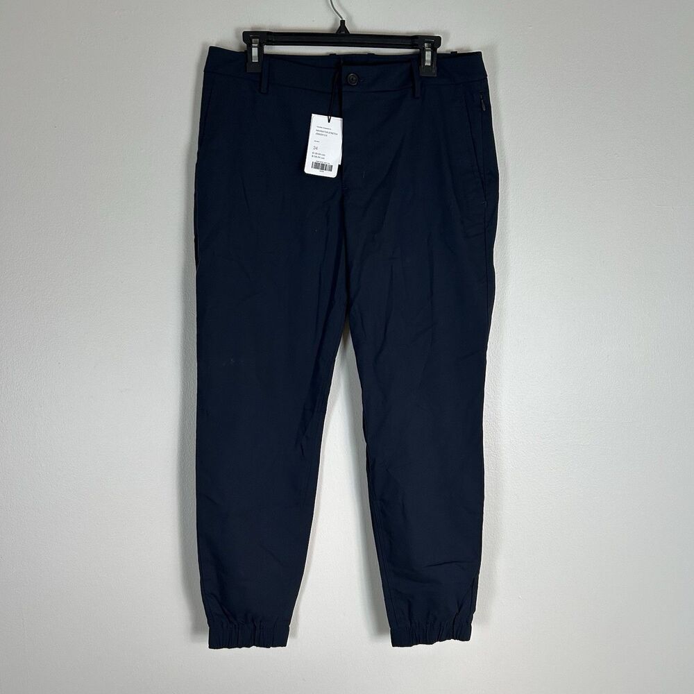 NEW 34 Kit And  Ace Navy Navigator Stretch Jogger 3.0 Blue Commute Men’s